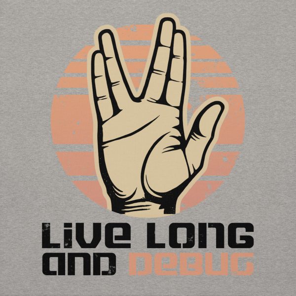 Live Long and Debug Unisex Cotton Hoodie - Image 2