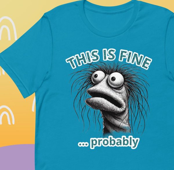 "This is fine..." Prawn Puppet Meme T-Shirt