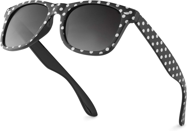 🎀 Retro Chic Polka Dot Sunglasses – Vintage UV400 Protection for Women