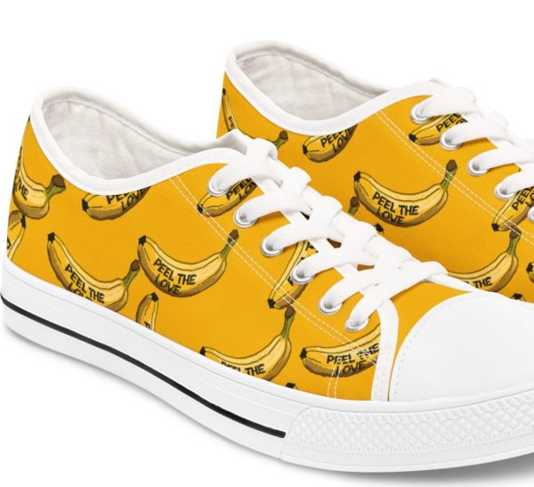 Peel The Love Banana Print Low Top Women's Sneakers