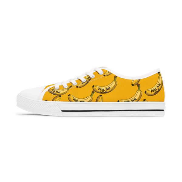 Peel The Love Banana Print Low Top Women's Sneakers - Image 2