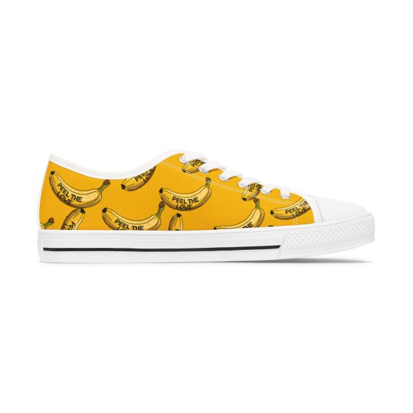 Peel The Love Banana Print Low Top Women's Sneakers - Image 3