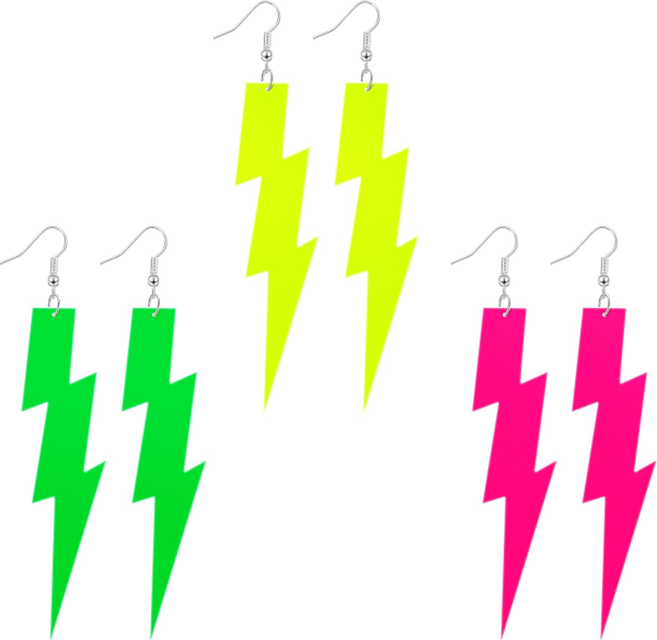 Little Monster Glow Earrings – Gaga-Inspired Neon Statement Set