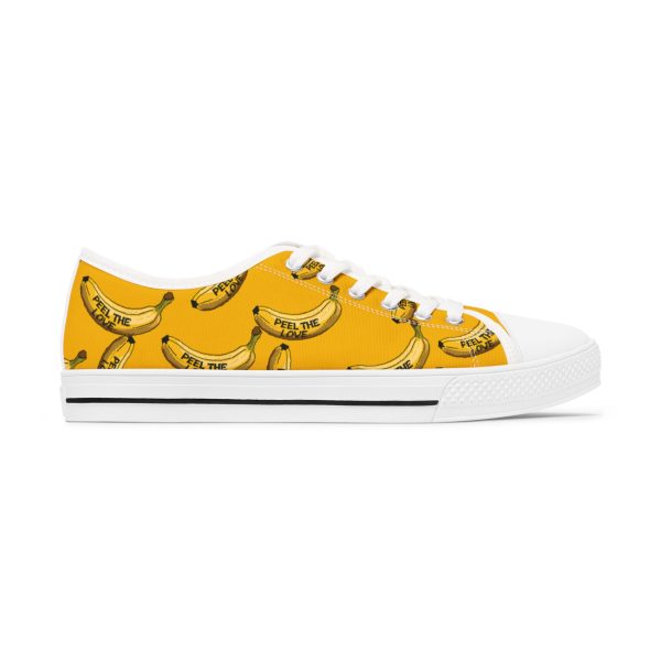 Peel The Love Banana Print Low Top Women's Sneakers - Image 4