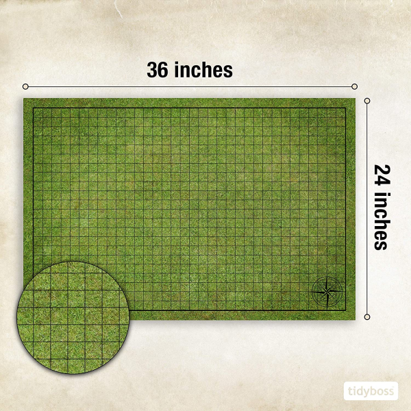 Dungeons and Dragons Starter Set | 3 X Double Sides 24X 36 Game Grid Mat | 6 Terrains Includes Dry Erase Markers, Eraser, Dice and Clips - Image 3