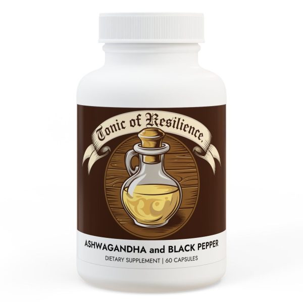 Mystic's Tonic of Resilience – Ashwagandha & Black Pepper Anti-Stress Sleep Aide Supplement | 60 Capsules