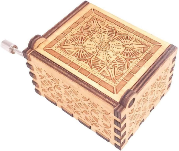 The Legend of Zelda Hand-Crank Music Box – Carved Wooden Keepsake | Plays “Song of Storms” from Ocarina of Time - Image 5