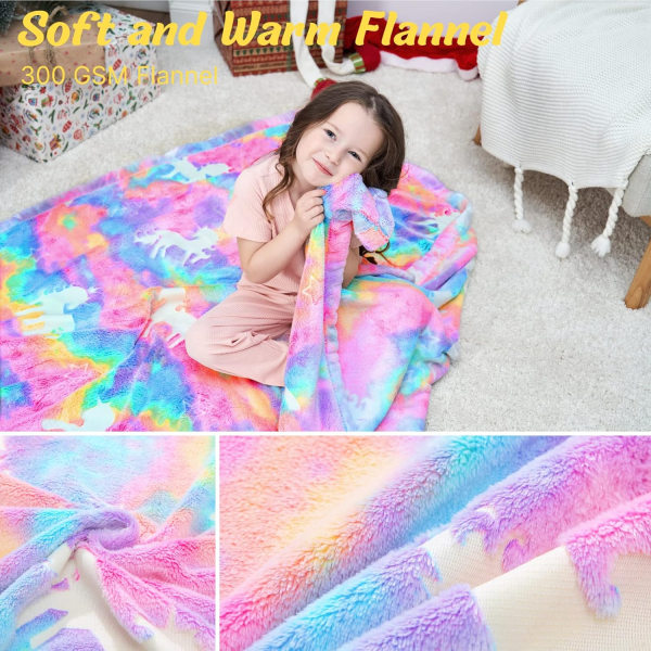 Lumpy Space Unicorn Glow Fuzzy Blanket – Cozy, Magical, and Oh My Glob Amazing! - Image 7