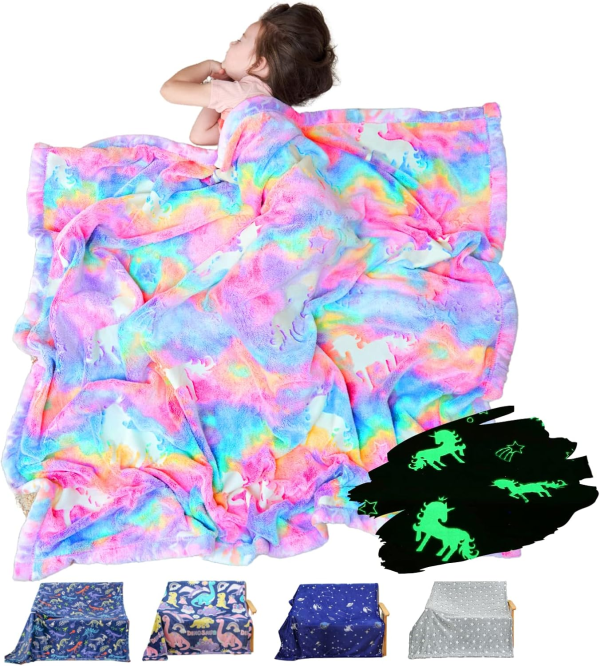 Lumpy Space Unicorn Glow Fuzzy Blanket – Cozy, Magical, and Oh My Glob Amazing!