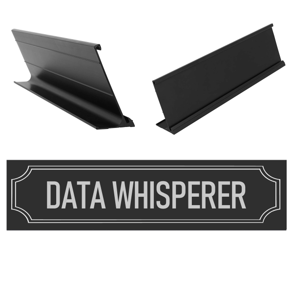 Data Whisperer Office Business Desk Sign Name Plate and Holder