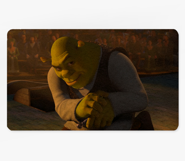 Shrek Looking Up Meme Polyester Doormat - Entryway Decor