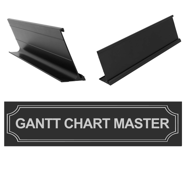 Gantt Chart Master Business Desk Sign Name Plate and Holder