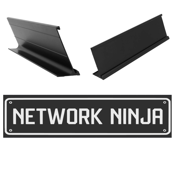 Network Ninja Office Business Desk Sign Name Plate and Holder