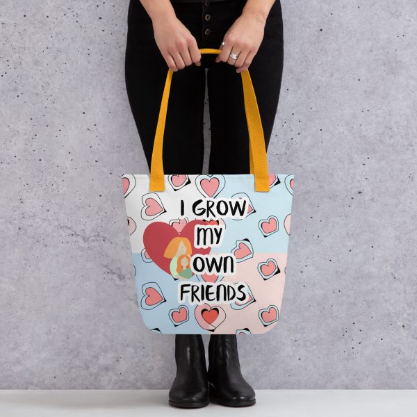 I Grow My Own Friends 15'' All Over Print Tote - Image 2