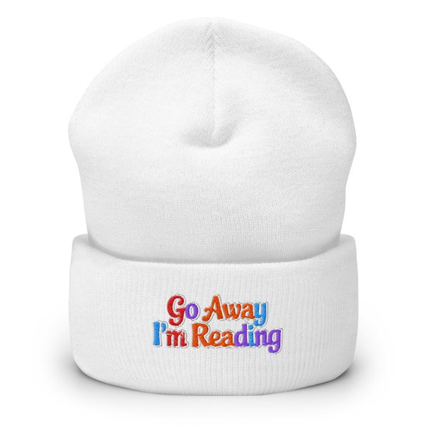 Go Away I'm Reading Cuffed Cozy Beanie - Image 5