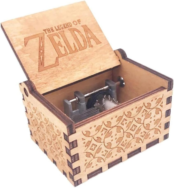 The Legend of Zelda Hand-Crank Music Box – Carved Wooden Keepsake | Plays “Song of Storms” from Ocarina of Time - Image 3