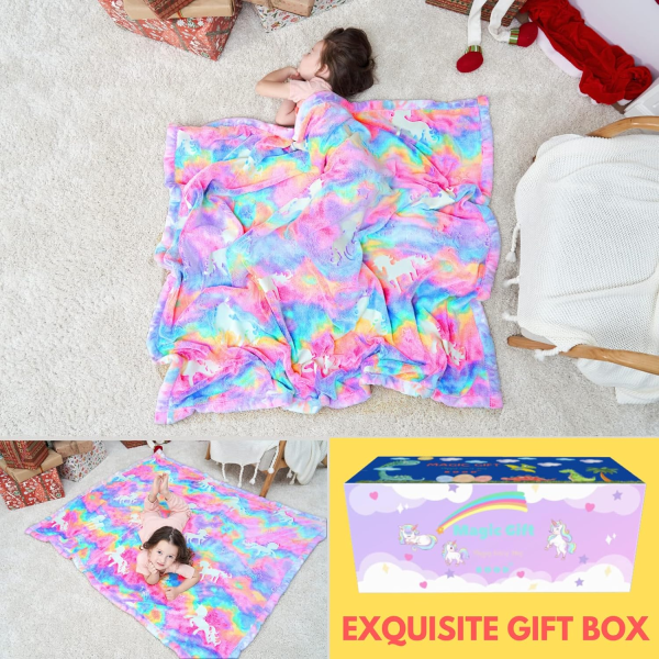 Lumpy Space Unicorn Glow Fuzzy Blanket – Cozy, Magical, and Oh My Glob Amazing! - Image 2