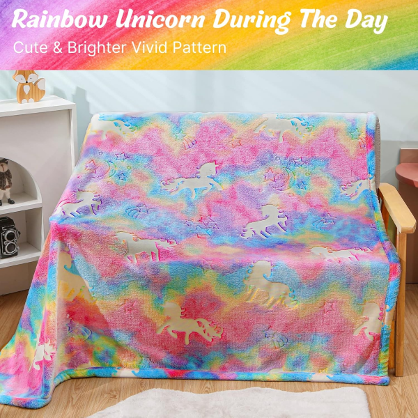 Lumpy Space Unicorn Glow Fuzzy Blanket – Cozy, Magical, and Oh My Glob Amazing! - Image 3