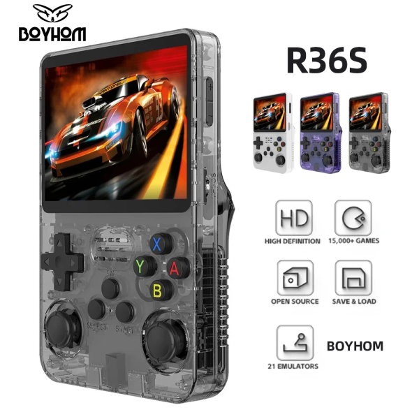 R36S Retro Handheld Video Game Console With 3.5 Inch IPS Screen 64GB