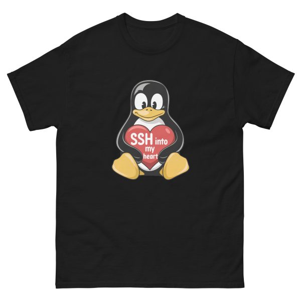 "SSH Into My Heart" Tux the Penguin Unisex Classic T-Shirt