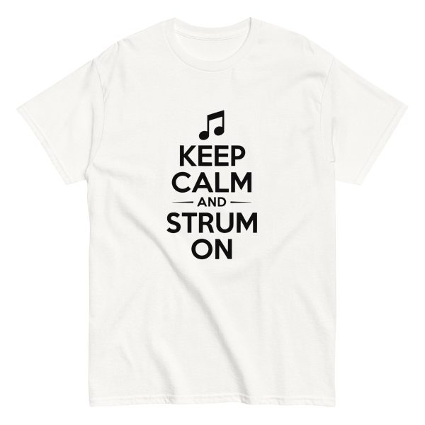 Keep Calm and Strum On Unisex Classic T-Shirt - Image 5