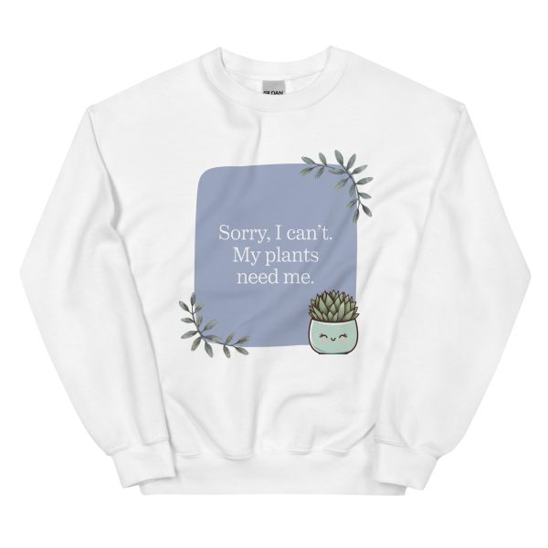 Sorry, I Can’t – Plant Mom Cozy Crewneck Sweatshirt - Image 9