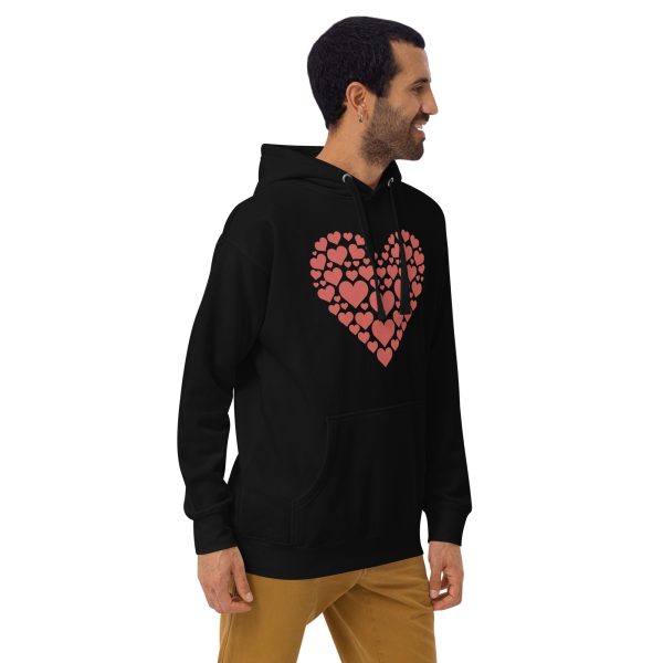 Love Hoodie Women Men Unisex Red Heart Valentine's Day Graphic Pullover Hoodie - Image 3