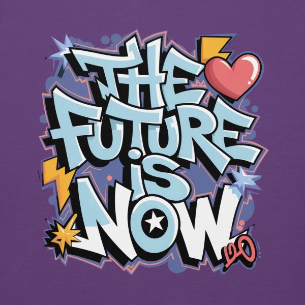 The Future Is Now Graffiti Y2K Hip Hop Unisex Streetwear Hoodie - Image 8