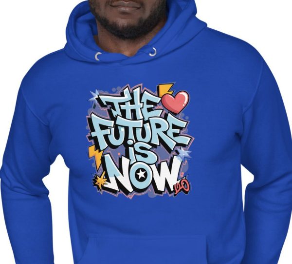 The Future Is Now Graffiti Y2K Hip Hop Unisex Streetwear Hoodie