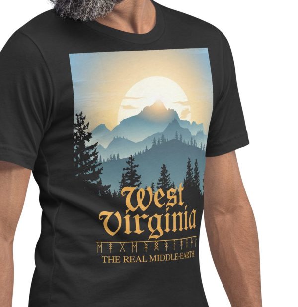 West Virginia The Real Middle-Earth LOTR Unisex Cotton T-Shirt