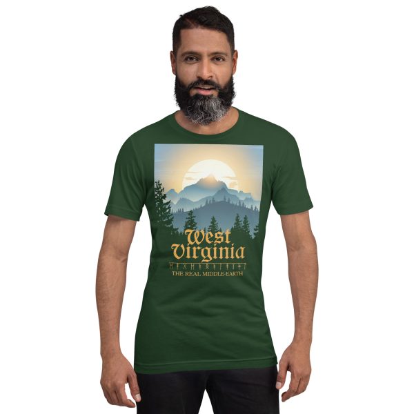 West Virginia The Real Middle-Earth LOTR Unisex Cotton T-Shirt - Image 10