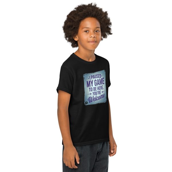 I Paused My Game to Be Here Gamer Youth Unisex T-Shirt - Image 6