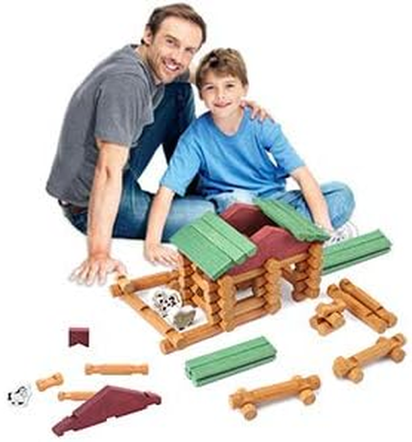 170-Piece Wooden Log Cabin Building Set – Classic Construction Toy for Kids (Ages 3+) - Image 8