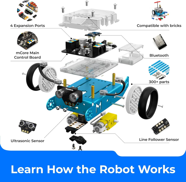 mBot Coding Robot Kit – Learn to Code with Scratch & Arduino | STEM Robotics Kit for Kids Ages 8-12 - Image 3