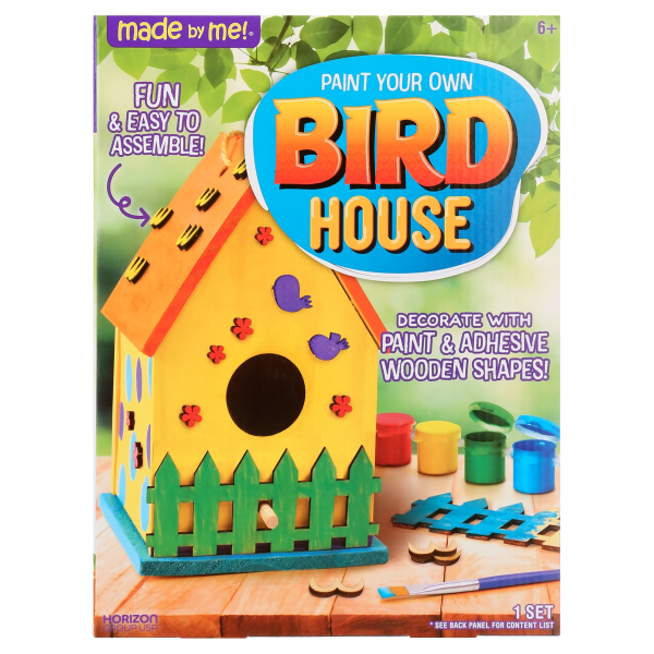 DIY Paint Your Own Birdhouse Kit – Easy-to-Assemble Wooden Craft for Kids (Ages 6+) - Image 2