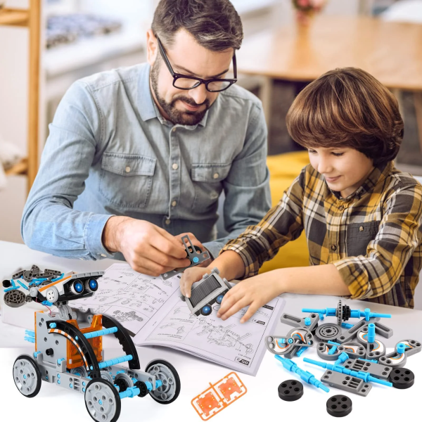 12-in-1 Solar-Powered STEM Robot Kit – Build & Transform Educational Robotics for Kids (Ages 8-12) - Image 4