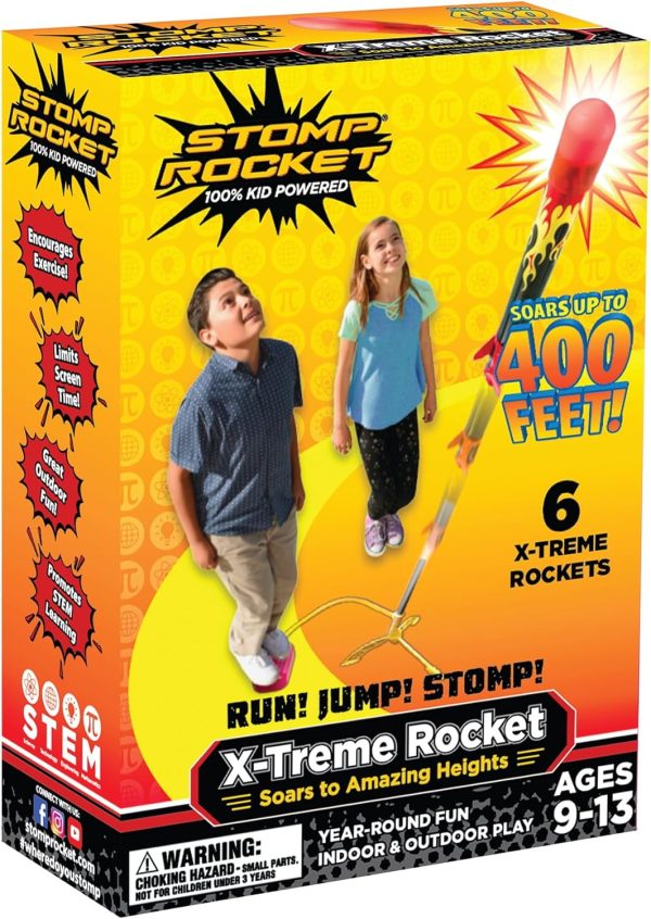 ® Original X-Treme Rocket Launcher for Kids, Soars 400 Ft, 6 X-Treme Rockets and Adjustable Launcher, Gift for Boys and Girls Ages 9 and Up