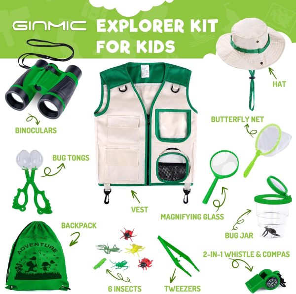 Kids Explorer & Bug Catching Kit – 11-Piece Outdoor Adventure Set for Camping, Hiking & Nature Exploration (Ages 3-12) - Image 2