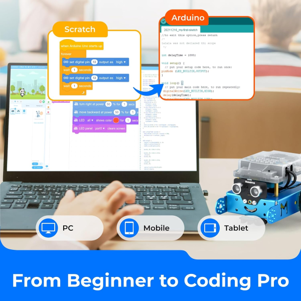 mBot Coding Robot Kit – Learn to Code with Scratch & Arduino | STEM Robotics Kit for Kids Ages 8-12 - Image 2