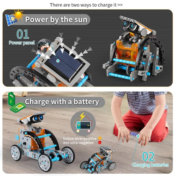 12-in-1 Solar-Powered STEM Robot Kit – Build & Transform Educational Robotics for Kids (Ages 8-12) - Image 3